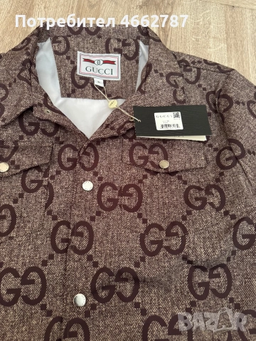 Gucci-Оригинално чисто ново мъжко яке Л номер