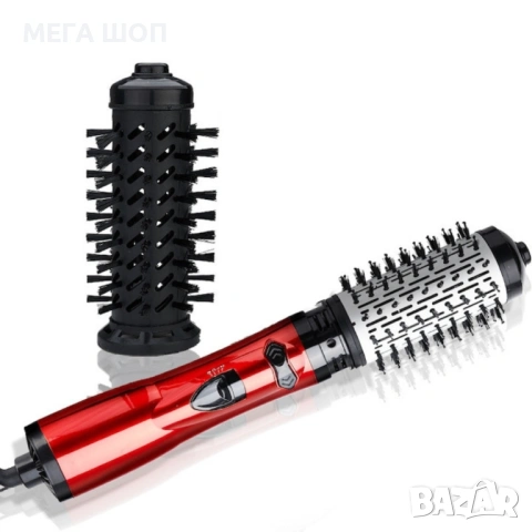 Професионална електрическа четка 3-в-1 за изправяне, къдрене и сушене, 1200W, автоматично въртене, снимка 2 - Други - 53879443