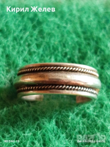 Винтидж сребърна обеца Английски стил орнаментика 53039, снимка 2 - Обеци - 54103970