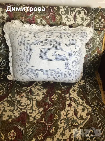 Възглавница плетена на 1 кука /калъфка и възглавница/