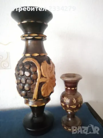 Стари дървени авторски изработки: вази, кутии, декорации. , снимка 4 - Вази - 49336246