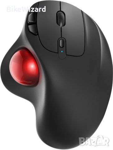 Безжична мишка с тракбол Nulea M501, акумулаторна ергономична лесно управление с палец НОВА , снимка 1 - Клавиатури и мишки - 46320808