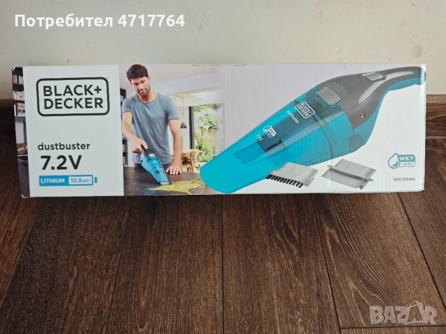 Това е ръчна прахосмукачка за мокро и сухо почистване Black+Decker WDC215WA. 