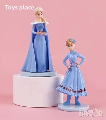 Лот фигурки Frozen, Елза и Ана замръзналото кралство фигурки за торта , снимка 5 - Фигурки - 51470611