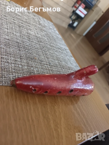 Старинна керамична окарина стар духов инструмент, снимка 6 - Антикварни и старинни предмети - 53863594