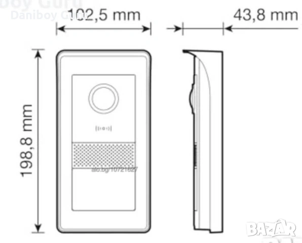 Видео домофон VIMAR - 7-инчов TS Wi-Fi 1F / 2-жилен - K42955, снимка 6 - Други - 53202208