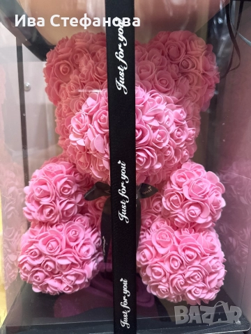Ново розово мече в кутия 5Д 5D рози празника на влюбените Свети Валентин 