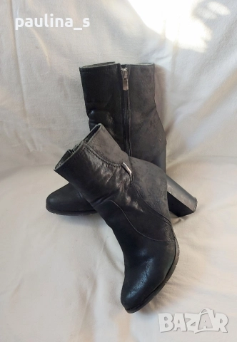 "Eliza" collection / Дамски боти от естествена кожа на ток, снимка 2 - Дамски боти - 52774581