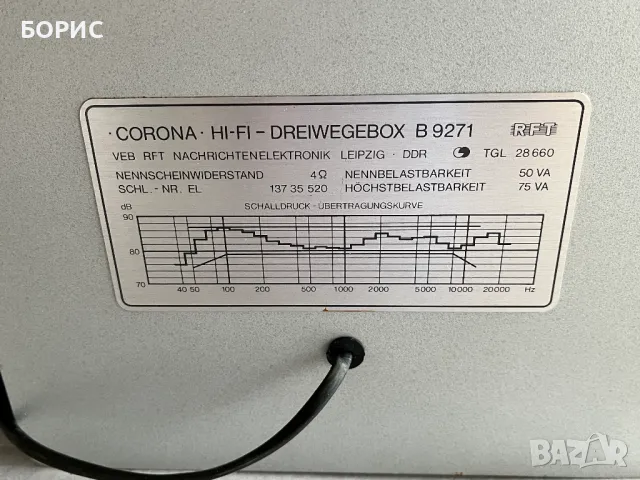 Tрилентови тонколони RFT CORONA B9271, снимка 5 - Тонколони - 49291004