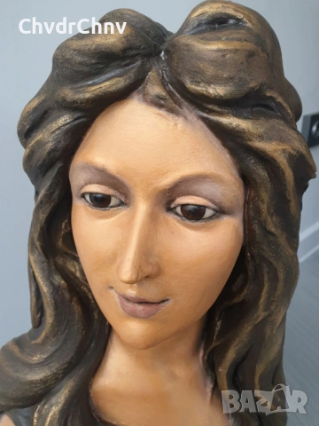 Solome статуя 60см-4кг/Арт Деко стара теракота фигура-бюст на жена, снимка 7 - Статуетки - 53004041