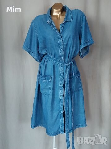 Zizzi XL/2XL Синя дънкова рокля за едра жена 