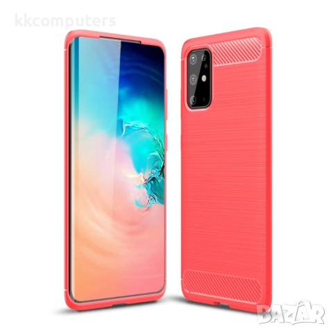 Samsung Galaxy S20 Plus Удароустойчив Carbon Fiber Калъф и Протектор, снимка 3 - Калъфи, кейсове - 51953826