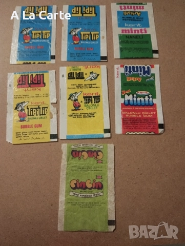 Опаковки от Tipi Tip, Minti, Chin Chin