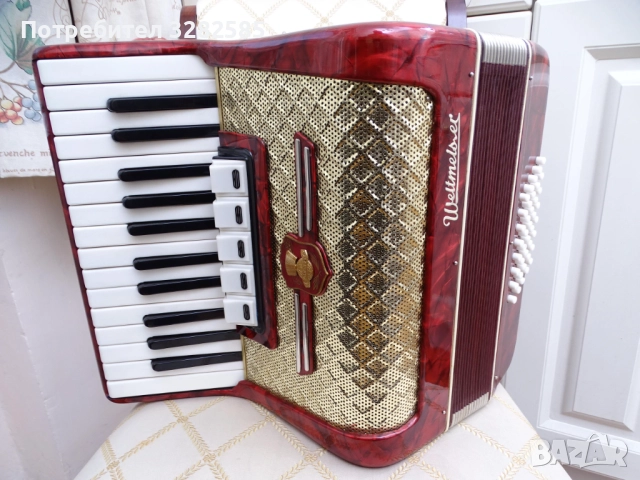 Акордеон Велтмайстер 40 баса, снимка 4 - Акордеони - 52131006