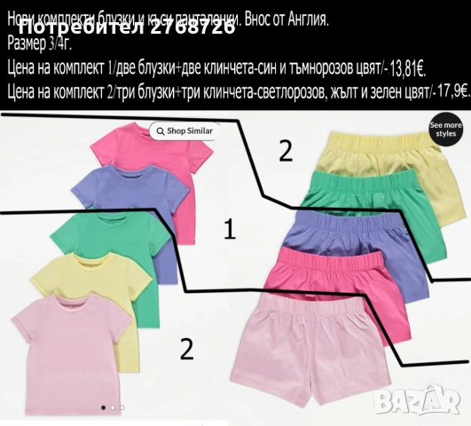 Нови ЛЕТНИ комплекти. Внос от Англия-част3, снимка 16 - Детски комплекти - 52461113