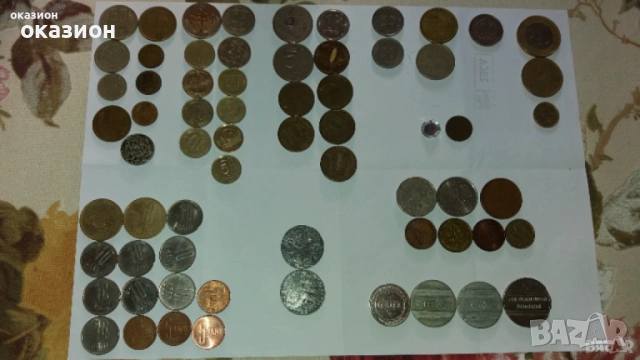 дървена кутия +различни монети, снимка 2 - Нумизматика и бонистика - 53507568