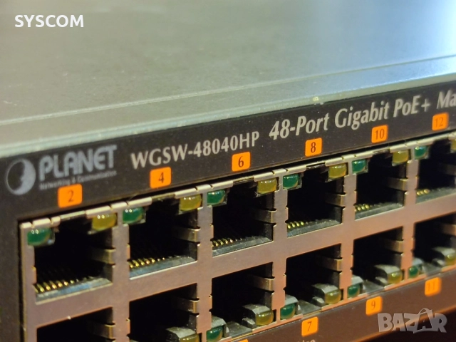 Суич Planet WGSW-48040HP (48 гигабитови POE порта), снимка 3 - Суичове - 52058549