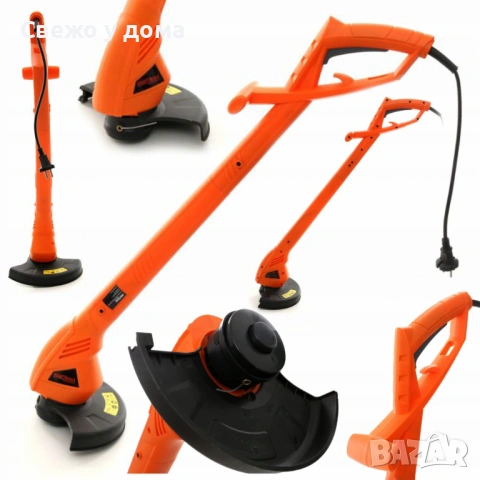 Електрически тример за трева 800W – лек, тих и прецизен за малки и средни градини, снимка 7 - Градинска техника - 54191290