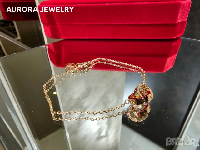 CARTIER Love Rose Gold Chain Мъжка / Дамска Гривна, снимка 5 - Гривни - 52905244