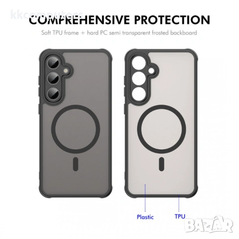 ENKAY HAT PRINCE Магнитен Калъф за Samsung Galaxy A57 5G - PC+TPU, Матов, С 9H стъкло, 4 цвята, снимка 5 - Калъфи, кейсове - 53973205