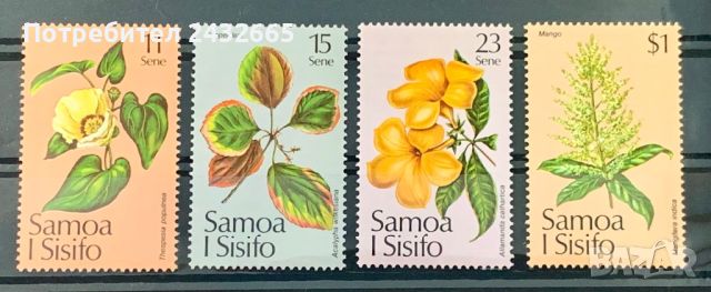 2150. Самоа 1981 -  “ Флора. Цветя. Коледа. “ , **, MNH, снимка 1 - Филателия - 46505864