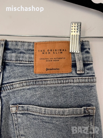 Mom дънки Stradivarius - 32/XXS размер, снимка 3 - Дънки - 53709470