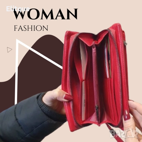 Дамско портмоне от естествена к., снимка 3 - Портфейли, портмонета - 52820289