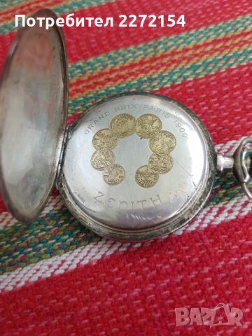 Сребърен джобен часовник ZENITH , снимка 3 - Антикварни и старинни предмети - 51158972