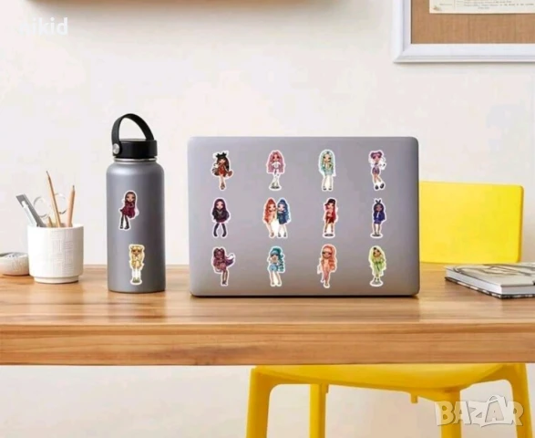 50 бр Rainbow High кукла кукли  самозалепващи лепенки стикери за украса декор картонена торта и др, снимка 5 - Други - 51334867