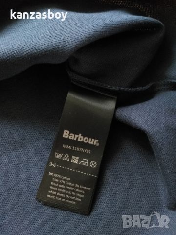 Barbour Men's Society Polo Shirt Navy - страхотна мъжка тениска КАТО НОВА, снимка 9 - Тениски - 45304628