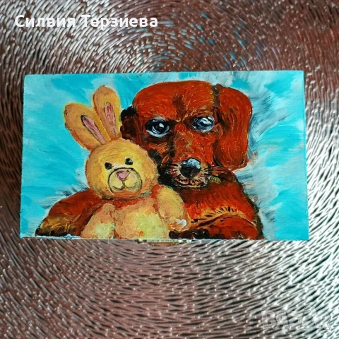 Ръчно изработена дървена кутия "Friendship", снимка 1