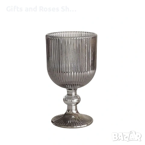 Нова серия чаши в графитен цвят и релефно стъкло, снимка 6 - Чаши - 53895998