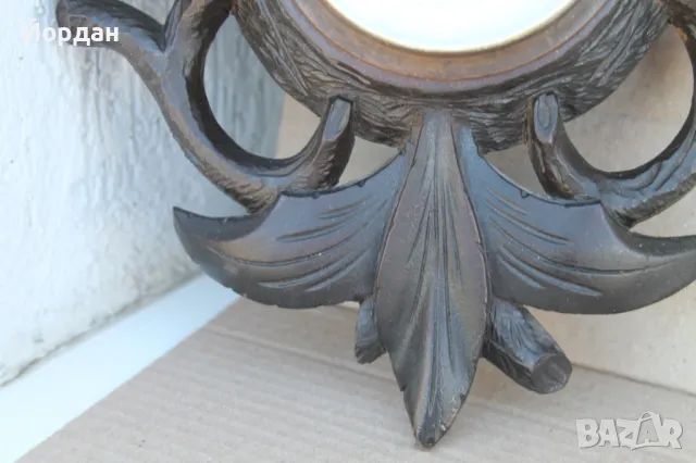 Барометър с термометър , снимка 2 - Антикварни и старинни предмети - 50099162