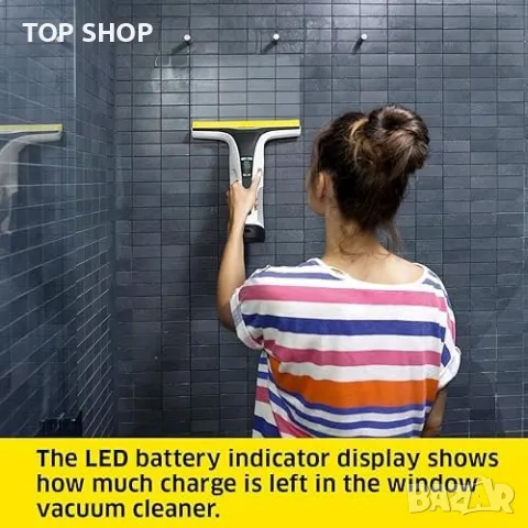 Нова Kärcher WV 6 Професионална Прахосмукачка за Прозорци, 100 мин Батерия, снимка 5 - Тримери - 49970902