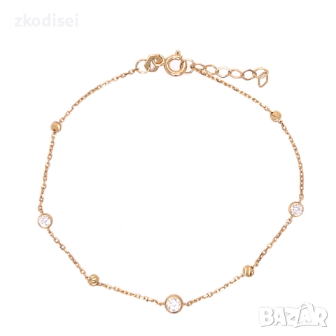 Златна дамска гривна 1,12гр. 19,0см. 14кр. проба:585 модел:33601-6, снимка 1