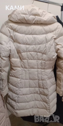Дамско дълго зимно яке Benetton/бежаво, снимка 3 - Якета - 52034928