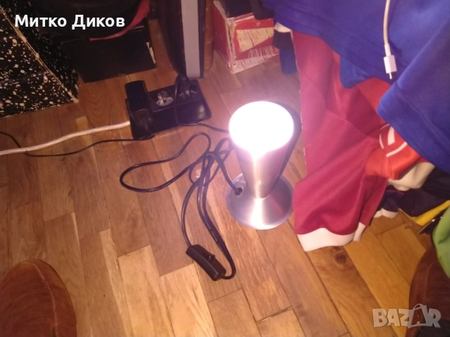 НАСТОЛНА АЛУМИНИЕВА ЛАМПА-Н-17см Х11 см Rabalux нова