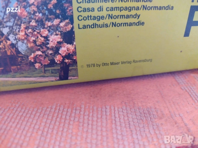 Пъзел "Cottage Normandy” Ravensburger 1978г. 1000 части, снимка 4 - Пъзели - 53605903