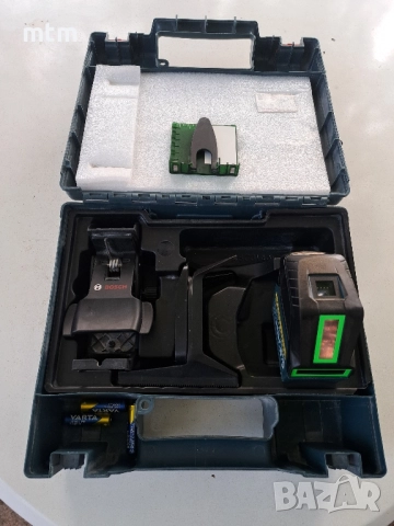 BOSCH GCL 2 - 15 G/ лазерен нивел, зелен лъч/в куфар/, снимка 4 - Измервателни инструменти - 52059724