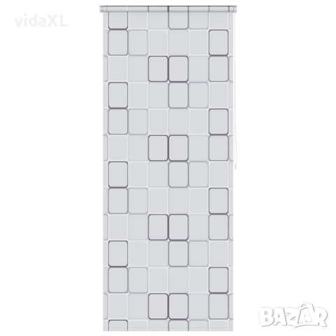 vidaXL Ролетна щора за баня, 100x240 см, квадрати（SKU:142848）, снимка 1