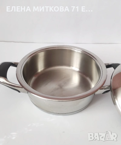 АМС швейцарски масивни тенджерки от стомана с двойно дъно- с термо капаци, снимка 5 - Съдове за готвене - 54184275