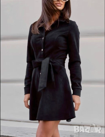  ⭐️Къси велурени рокли с коланче  , снимка 3 - Рокли - 51765750