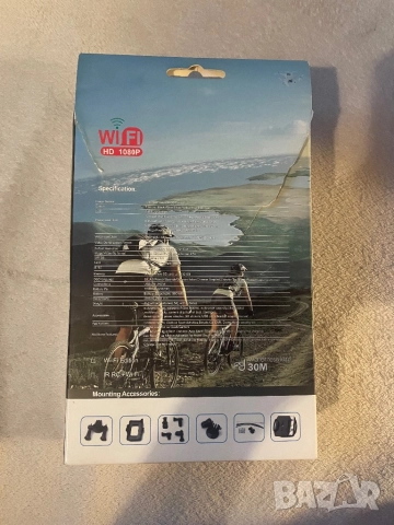 Екшън камера Sports HD DV – Full HD 1080P, WiFi, водоустойчива, снимка 2 - Други - 51966207