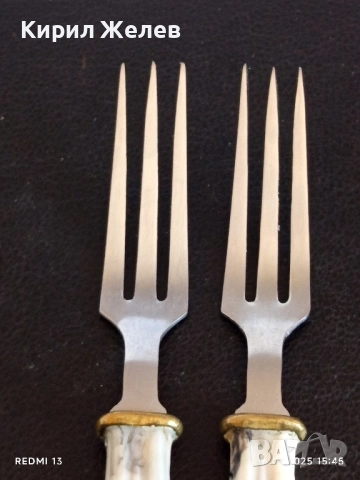 Две ретро вилички за десерт СССР Тбилиси за КОЛЕКЦИЯ 50640, снимка 3 - Други ценни предмети - 51733906