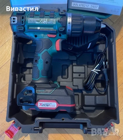 Parkside Акумулаторен ударен винтоверт с две скорости може и в куфар с аксесоари и втора батерия, снимка 3 - Винтоверти - 50646426
