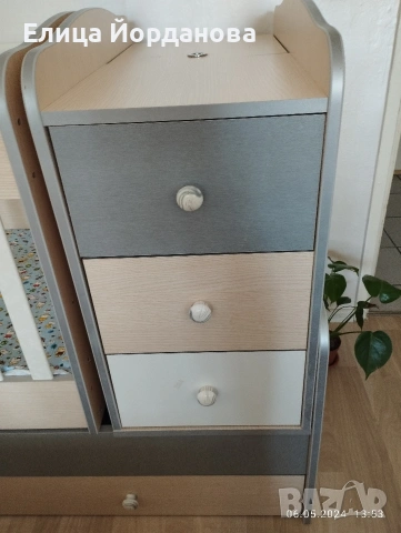 Комбинирана бебешка кошара, снимка 8 - Мебели за детската стая - 54210653