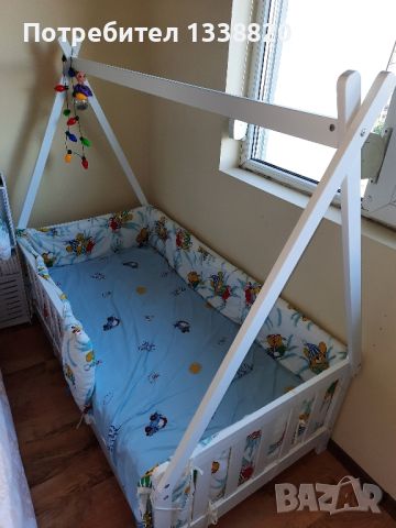 детско дървено легло монтесори 140/70, снимка 10 - Мебели за детската стая - 45686551