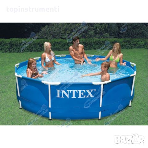 Басейн с метална конструкция, 305x76см, INTEX 28202NP Metal Frame, с филтърна помпа, снимка 2 - Басейни и аксесоари - 45857936