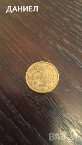 Монета Мигел де Сервантес 10 euro cent