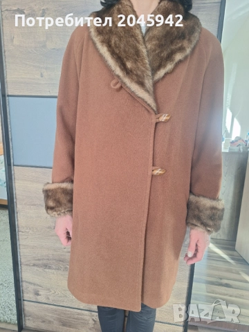 Дамско палто в кафяв цвят, снимка 7 - Палта, манта - 52975162